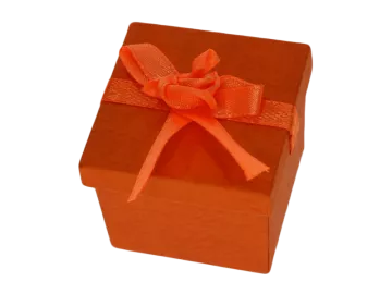 Ringbox Schmuckbox orange